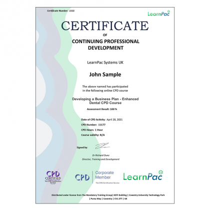 Developing a Business Plan - Enhanced Dental CPD Course - Level 1 - Image 3