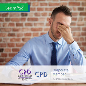 Managing Workplace Anxiety Training – Online Course – CPD Accredited