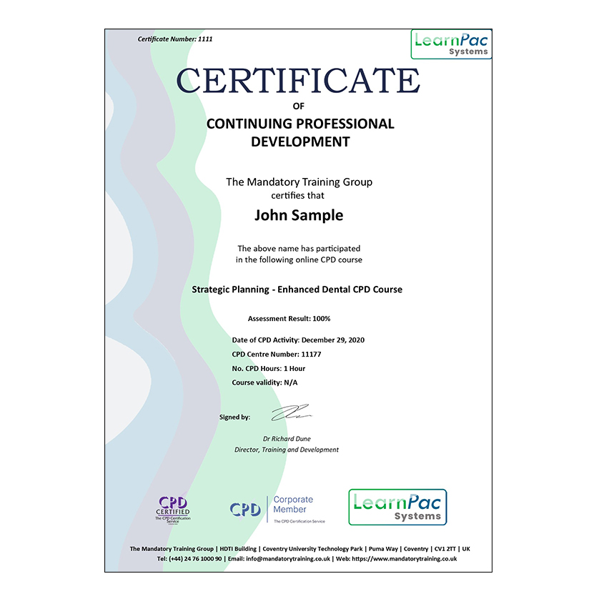 Strategic Planning - Enhanced Dental CPD Course - Image 2